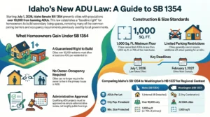 An infographic showing Boise's new ADU law in details
