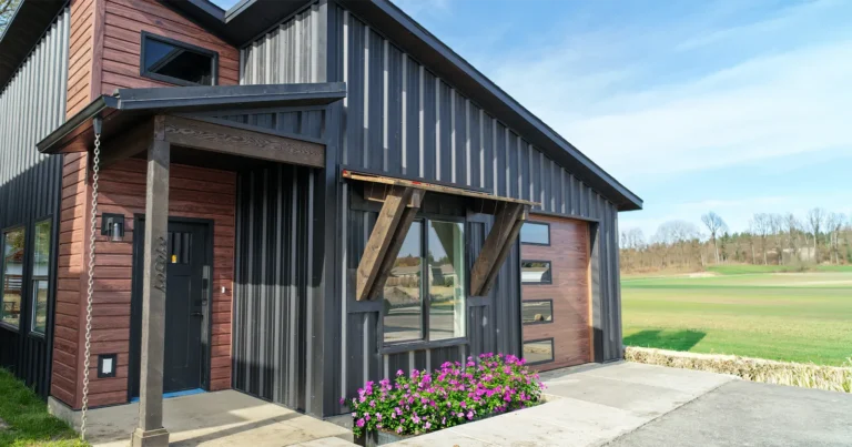 A black kit home From Kit Culture showing what a kit home is