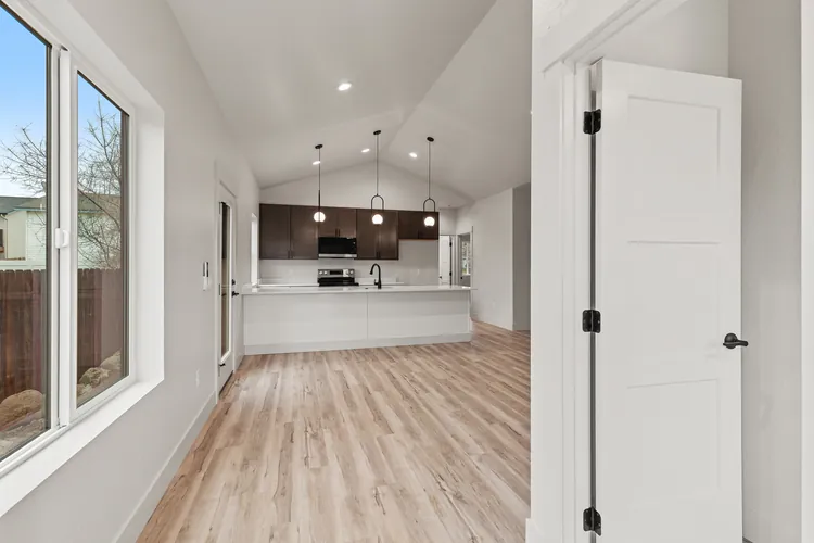Kitchen interior of a newly built kit home