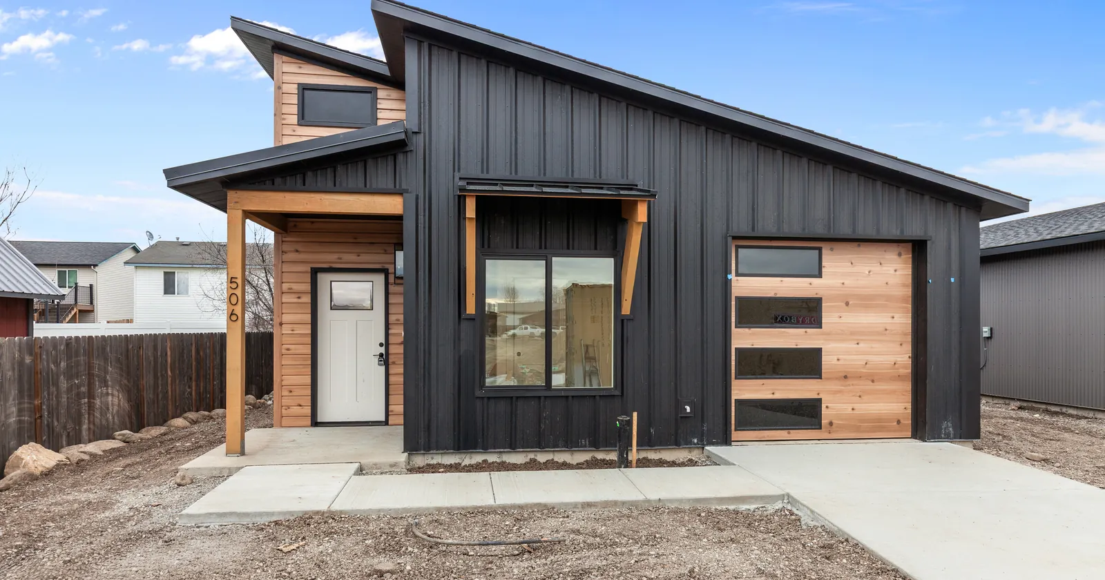 Modern site-built kit home exterior