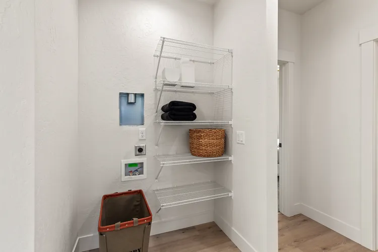 Laundry room of a kit culture kit home