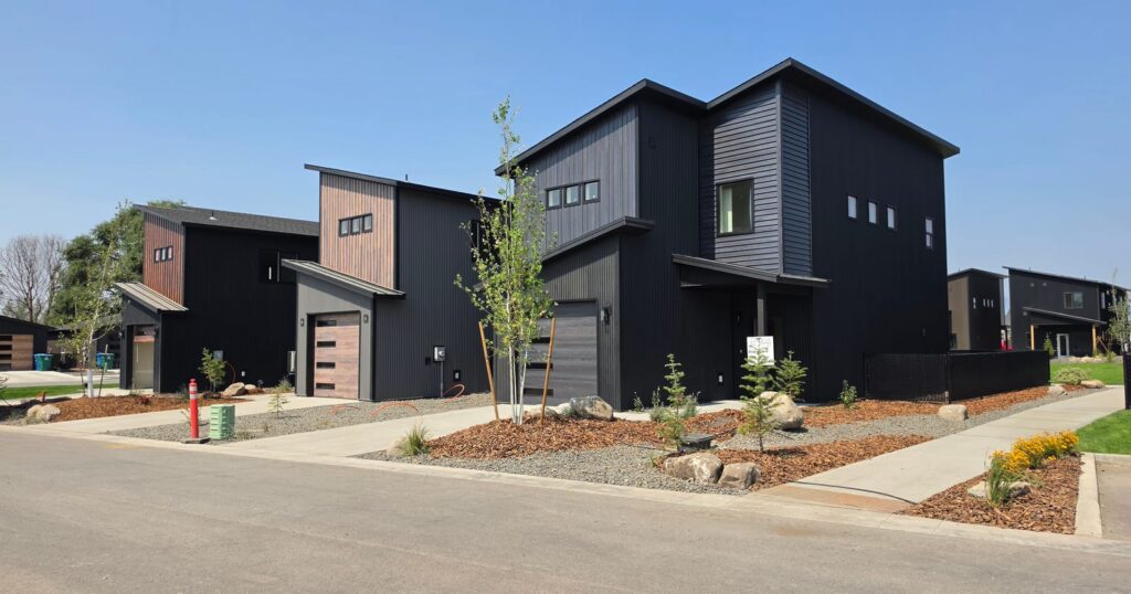 Black exterior of a Kit Culture home in Idaho, one of the prefab homes for sale nearby in the region